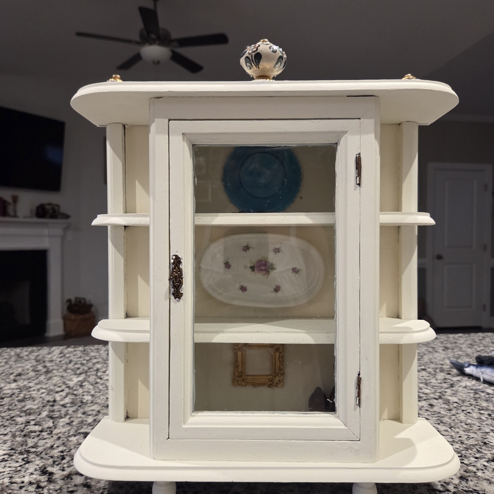 Elegant Cream Display Cabinet Only